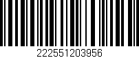 Código de barras (EAN, GTIN, SKU, ISBN): '222551203956'