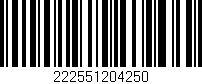 Código de barras (EAN, GTIN, SKU, ISBN): '222551204250'
