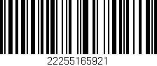 Código de barras (EAN, GTIN, SKU, ISBN): '22255165921'