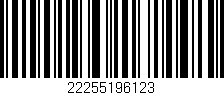 Código de barras (EAN, GTIN, SKU, ISBN): '22255196123'