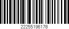 Código de barras (EAN, GTIN, SKU, ISBN): '22255196178'