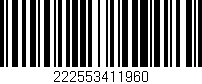 Código de barras (EAN, GTIN, SKU, ISBN): '222553411960'