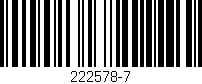 Código de barras (EAN, GTIN, SKU, ISBN): '222578-7'