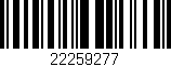 Código de barras (EAN, GTIN, SKU, ISBN): '22259277'