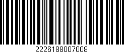 Código de barras (EAN, GTIN, SKU, ISBN): '2226188007008'