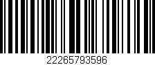 Código de barras (EAN, GTIN, SKU, ISBN): '22265793596'