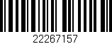 Código de barras (EAN, GTIN, SKU, ISBN): '22267157'
