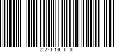 Código de barras (EAN, GTIN, SKU, ISBN): '22270_160_0_38'