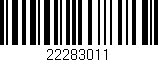 Código de barras (EAN, GTIN, SKU, ISBN): '22283011'