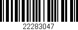 Código de barras (EAN, GTIN, SKU, ISBN): '22283047'