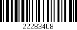 Código de barras (EAN, GTIN, SKU, ISBN): '22283408'