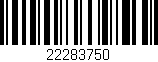 Código de barras (EAN, GTIN, SKU, ISBN): '22283750'