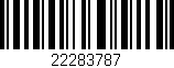 Código de barras (EAN, GTIN, SKU, ISBN): '22283787'