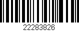 Código de barras (EAN, GTIN, SKU, ISBN): '22283826'