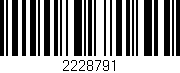 Código de barras (EAN, GTIN, SKU, ISBN): '2228791'