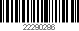 Código de barras (EAN, GTIN, SKU, ISBN): '22290286'