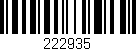 Código de barras (EAN, GTIN, SKU, ISBN): '222935'