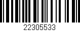 Código de barras (EAN, GTIN, SKU, ISBN): '22305533'