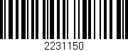Código de barras (EAN, GTIN, SKU, ISBN): '2231150'