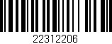 Código de barras (EAN, GTIN, SKU, ISBN): '22312206'