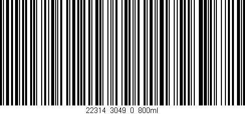 Código de barras (EAN, GTIN, SKU, ISBN): '22314_3049_0_800ml'