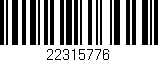 Código de barras (EAN, GTIN, SKU, ISBN): '22315776'
