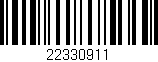 Código de barras (EAN, GTIN, SKU, ISBN): '22330911'