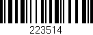 Código de barras (EAN, GTIN, SKU, ISBN): '223514'