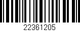 Código de barras (EAN, GTIN, SKU, ISBN): '22361205'