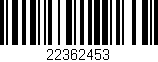Código de barras (EAN, GTIN, SKU, ISBN): '22362453'