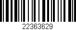 Código de barras (EAN, GTIN, SKU, ISBN): '22363629'