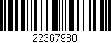 Código de barras (EAN, GTIN, SKU, ISBN): '22367980'
