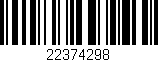 Código de barras (EAN, GTIN, SKU, ISBN): '22374298'