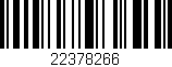 Código de barras (EAN, GTIN, SKU, ISBN): '22378266'