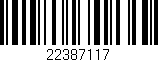 Código de barras (EAN, GTIN, SKU, ISBN): '22387117'