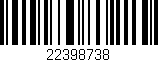 Código de barras (EAN, GTIN, SKU, ISBN): '22398738'