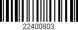 Código de barras (EAN, GTIN, SKU, ISBN): '22400803'