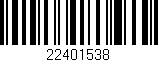 Código de barras (EAN, GTIN, SKU, ISBN): '22401538'