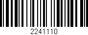 Código de barras (EAN, GTIN, SKU, ISBN): '2241110'