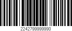 Código de barras (EAN, GTIN, SKU, ISBN): '2242799999990'