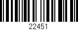 Código de barras (EAN, GTIN, SKU, ISBN): '22451'