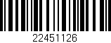 Código de barras (EAN, GTIN, SKU, ISBN): '22451126'