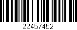 Código de barras (EAN, GTIN, SKU, ISBN): '22457452'