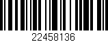 Código de barras (EAN, GTIN, SKU, ISBN): '22458136'