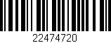 Código de barras (EAN, GTIN, SKU, ISBN): '22474720'
