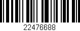 Código de barras (EAN, GTIN, SKU, ISBN): '22476688'