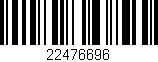 Código de barras (EAN, GTIN, SKU, ISBN): '22476696'