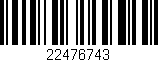 Código de barras (EAN, GTIN, SKU, ISBN): '22476743'