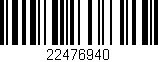 Código de barras (EAN, GTIN, SKU, ISBN): '22476940'