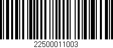 Código de barras (EAN, GTIN, SKU, ISBN): '22500011003'